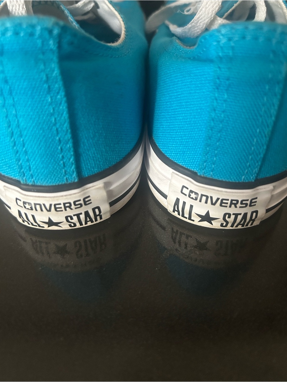 Converse Low Top Sneakers in Turquoise Blue with White Accents men’s 7 women’s 9 - Picture 3 of 5
